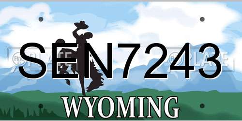 SEN7243 Wyoming License Plate