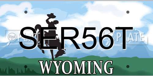 SER56T Wyoming License Plate