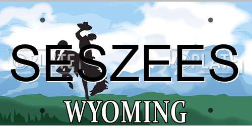 SESZEES Wyoming License Plate