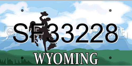 SF33228 Wyoming License Plate