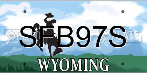 SFB97S Wyoming License Plate