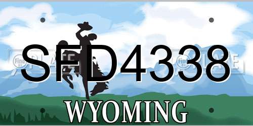 SFD4338 Wyoming License Plate