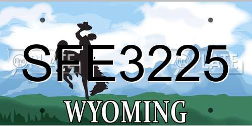 SFE3225 Wyoming License Plate