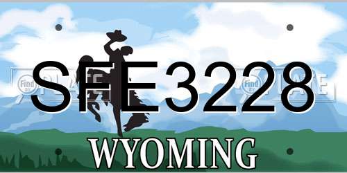 SFE3228 Wyoming License Plate