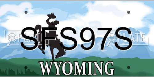 SFS97S Wyoming License Plate