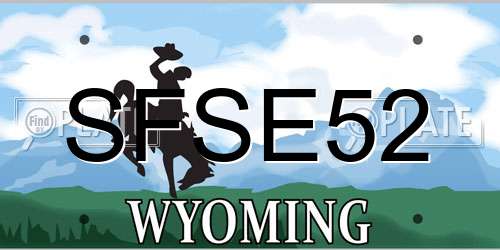 SFSE52 Wyoming License Plate