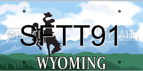 SFTT91 Wyoming License Plate