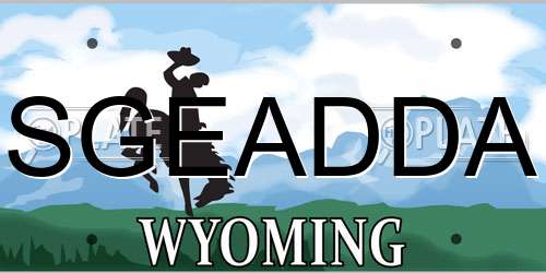 SGEADDA Wyoming License Plate