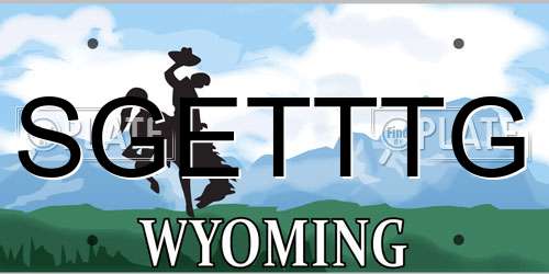 SGETTTG Wyoming License Plate