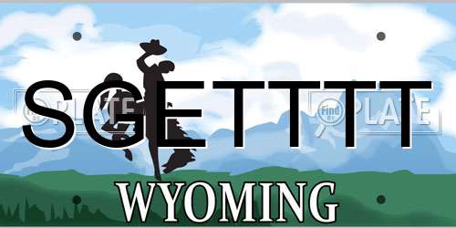 SGETTTT Wyoming License Plate