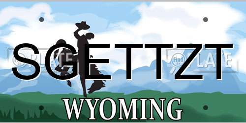 SGETTZT Wyoming License Plate