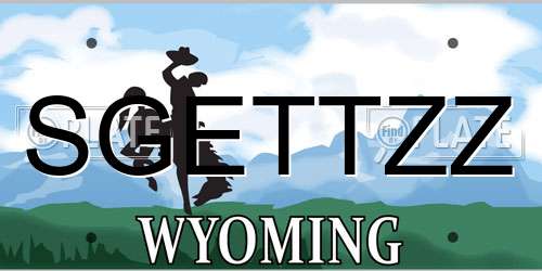 SGETTZZ Wyoming License Plate