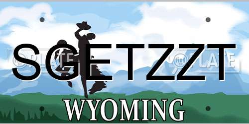 SGETZZT Wyoming License Plate
