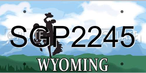 SGP2245 Wyoming License Plate