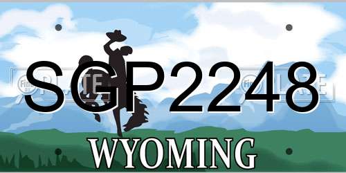 SGP2248 Wyoming License Plate