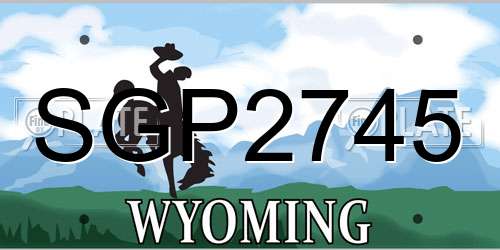SGP2745 Wyoming License Plate