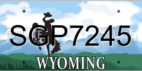 SGP7245 Wyoming License Plate