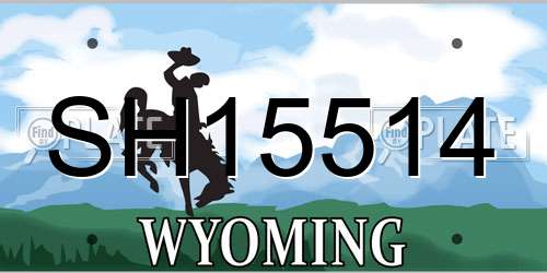 SH15514 Wyoming License Plate