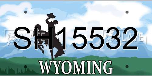 SH15532 Wyoming License Plate