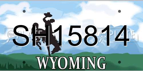 SH15814 Wyoming License Plate