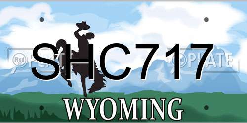 SHC717 Wyoming License Plate