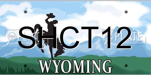 SHCT12 Wyoming License Plate