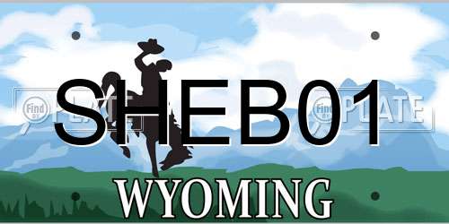 SHEB01 Wyoming License Plate