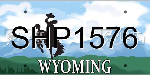 SHP1576 Wyoming License Plate
