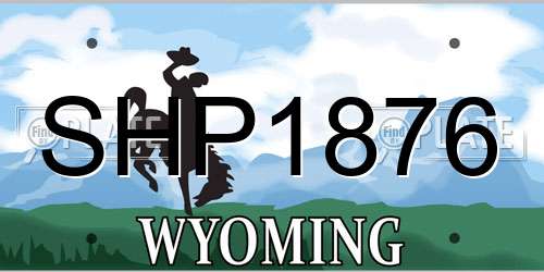 SHP1876 Wyoming License Plate