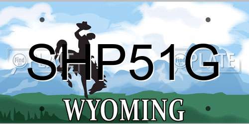 SHP51G Wyoming License Plate