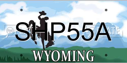 SHP55A Wyoming License Plate