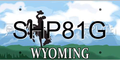 SHP81G Wyoming License Plate