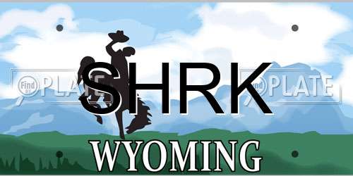 SHRK Wyoming License Plate