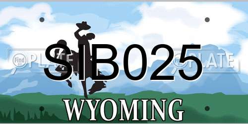 SIB025 Wyoming License Plate