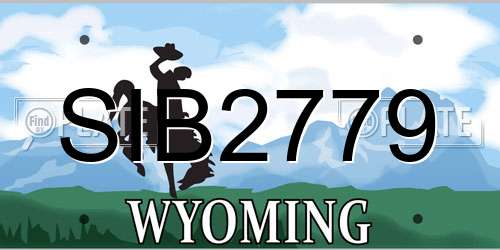 SIB2779 Wyoming License Plate