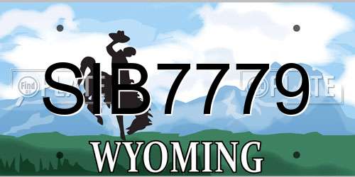 SIB7779 Wyoming License Plate