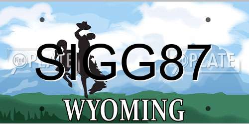 SIGG87 Wyoming License Plate