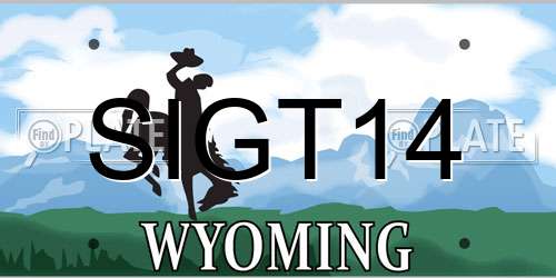SIGT14 Wyoming License Plate