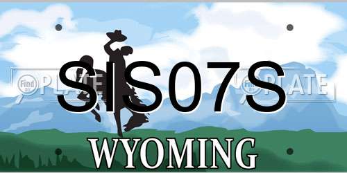 SIS07S Wyoming License Plate