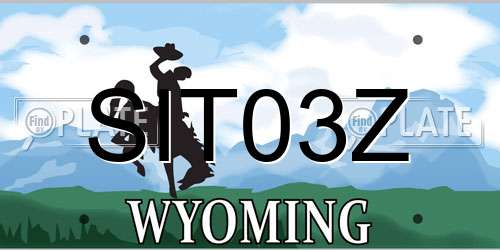 SIT03Z Wyoming License Plate