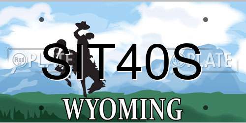 SIT40S Wyoming License Plate