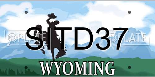 SITD37 Wyoming License Plate
