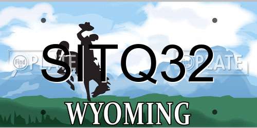SITQ32 Wyoming License Plate