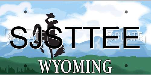 SJSTTEE Wyoming License Plate