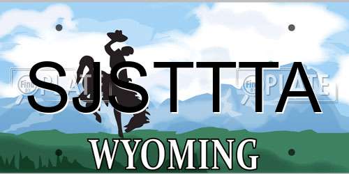 SJSTTTA Wyoming License Plate
