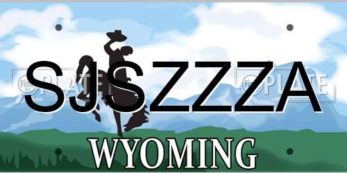 SJSZZZA Wyoming License Plate