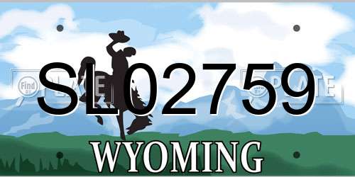 SL02759 Wyoming License Plate