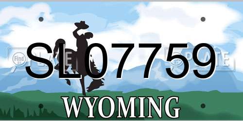 SL07759 Wyoming License Plate