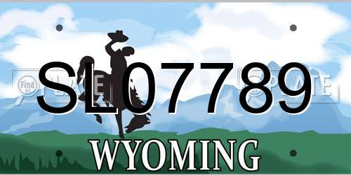 SL07789 Wyoming License Plate