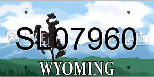 SL07960 Wyoming License Plate